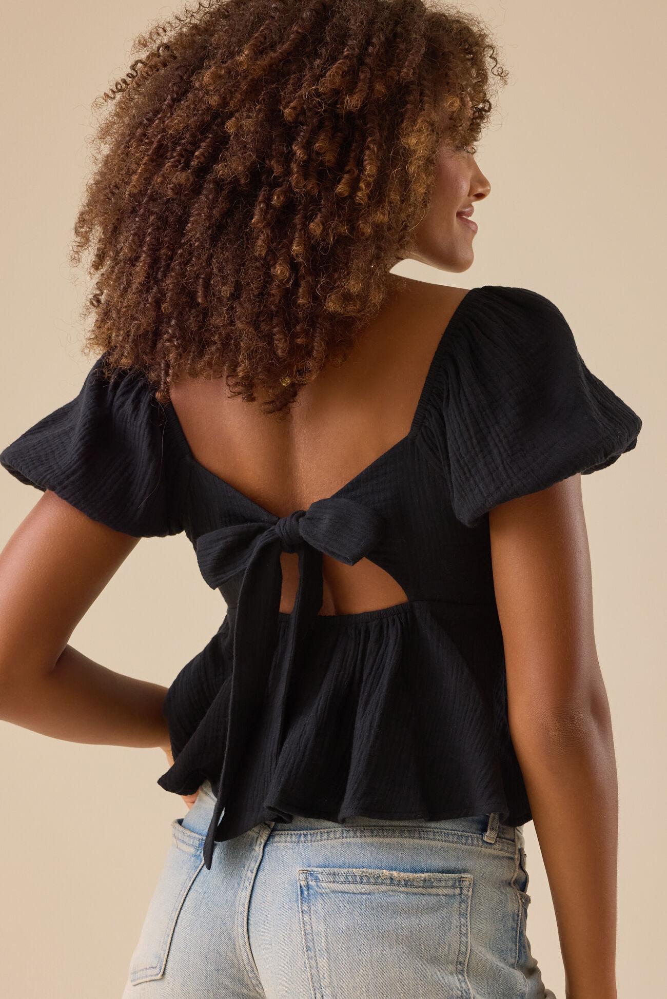 Nia Tie Back Babydoll Top Product Image