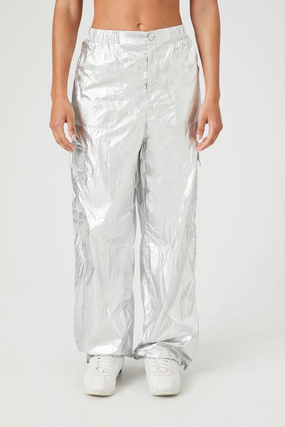 Metallic Cargo Pants | Forever 21 Product Image