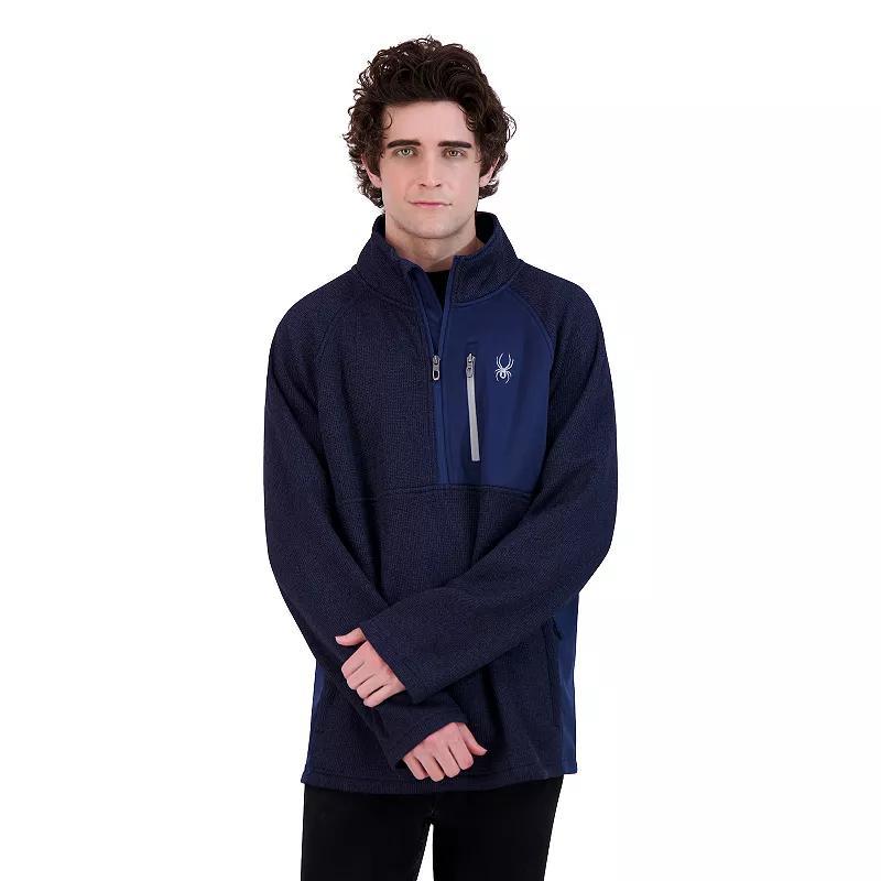Men's Spyder 1/4-Zip Fleece Sweatshirt, Size: Small, True Blue Product Image