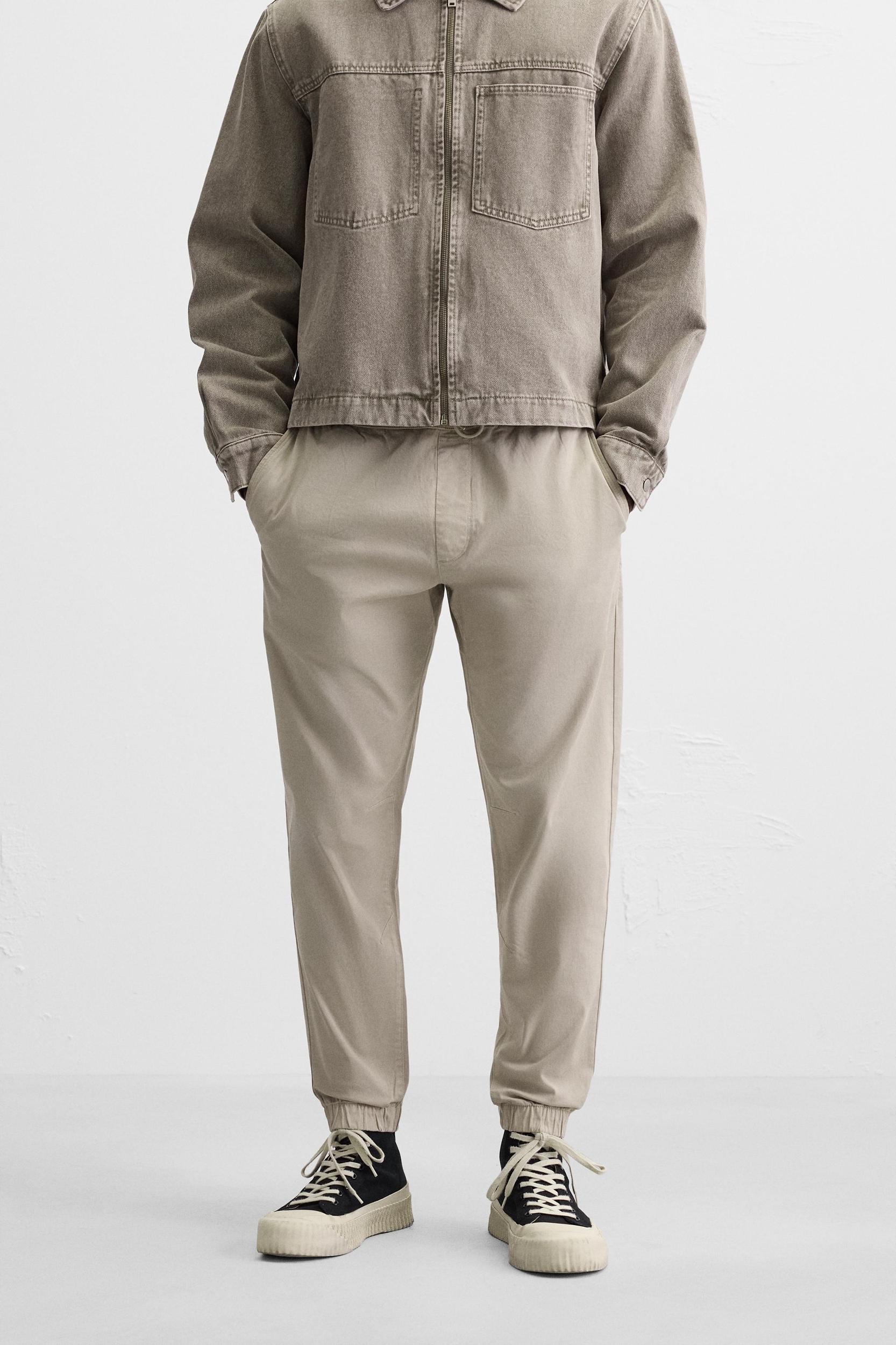 WASHED JOGGER WAIST PANTS Product Image