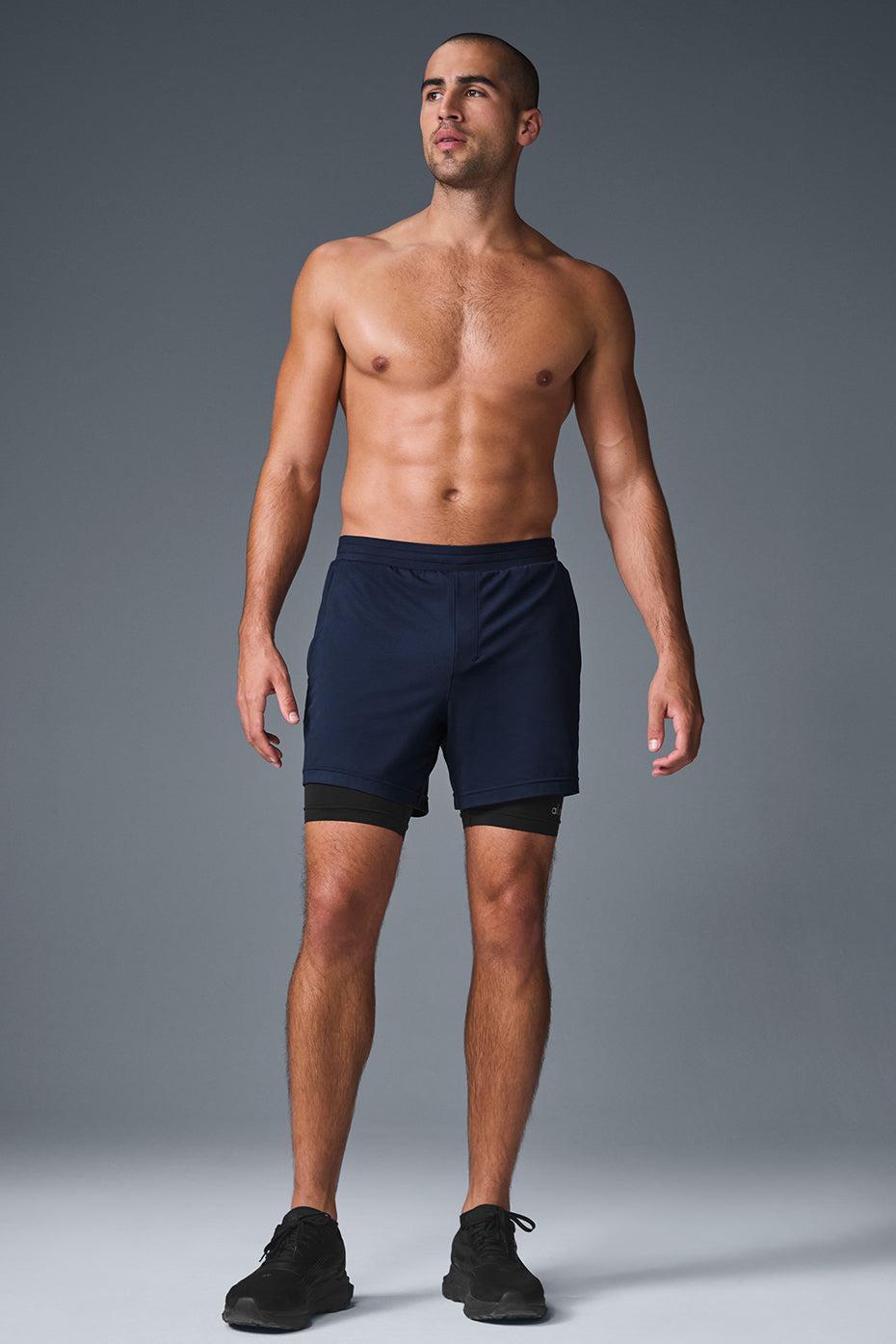 Conquer React 2-In-1 Performance Short - Navy/Black Male Product Image