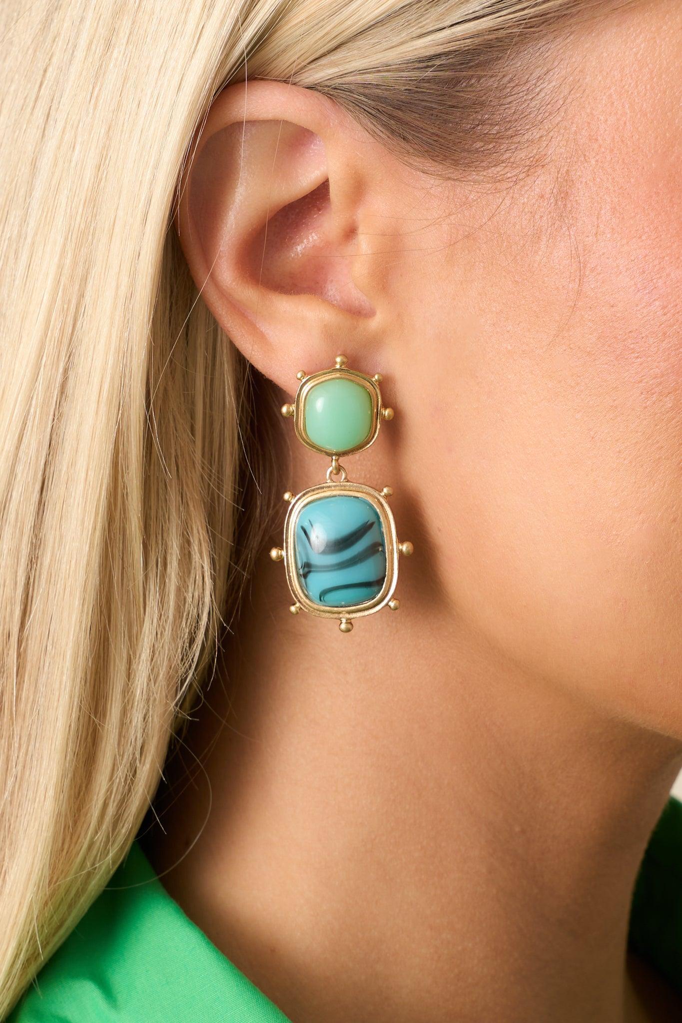 Desert Sunset Turquoise Drop Earrings Product Image