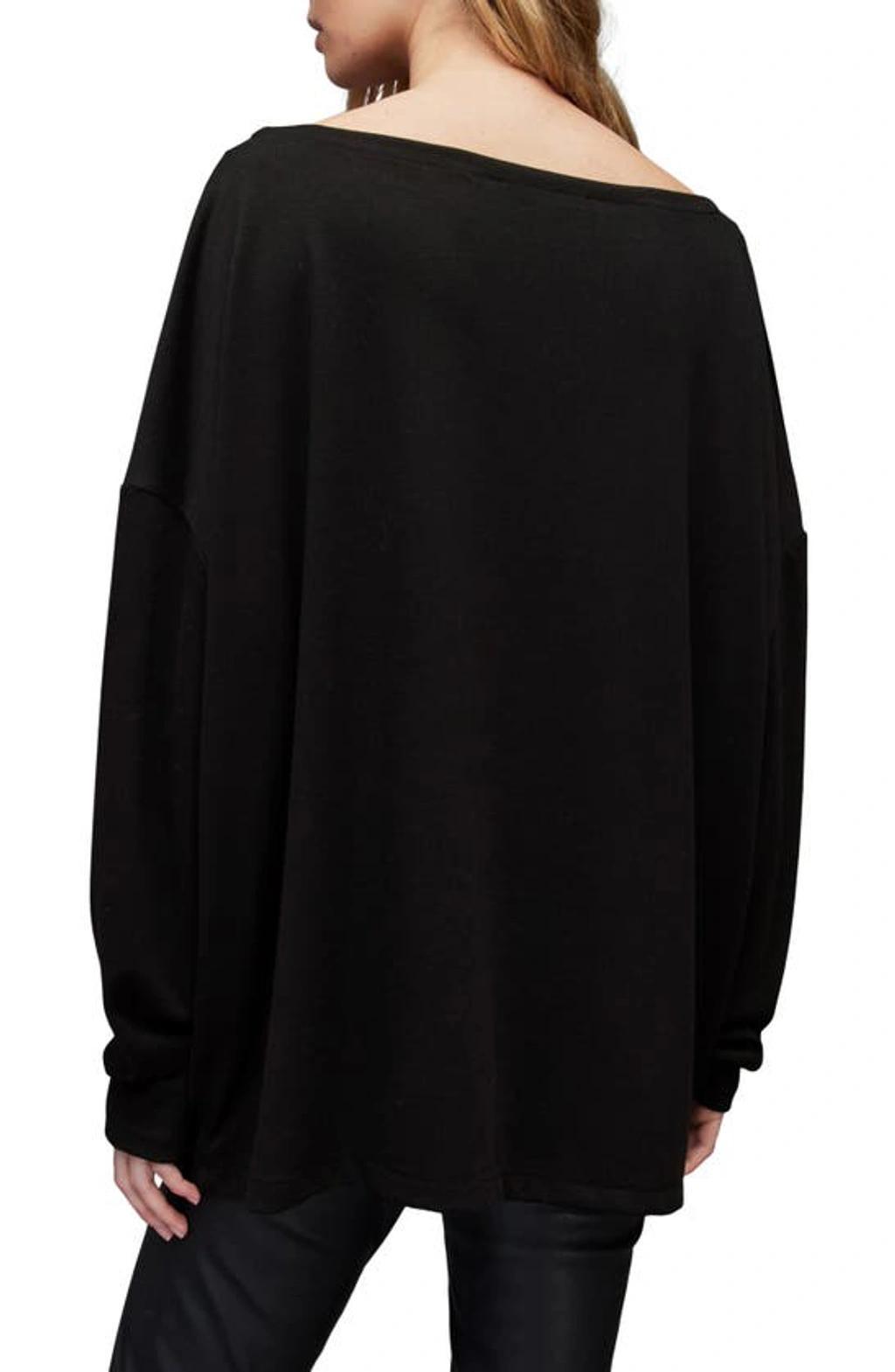 ALLSAINTS Francesco Rita Oversize Long Sleeve T-shirt In Black Product Image