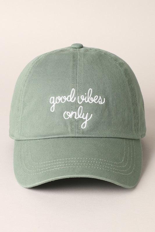 Good Vibes Only Baseball Cap Product Image