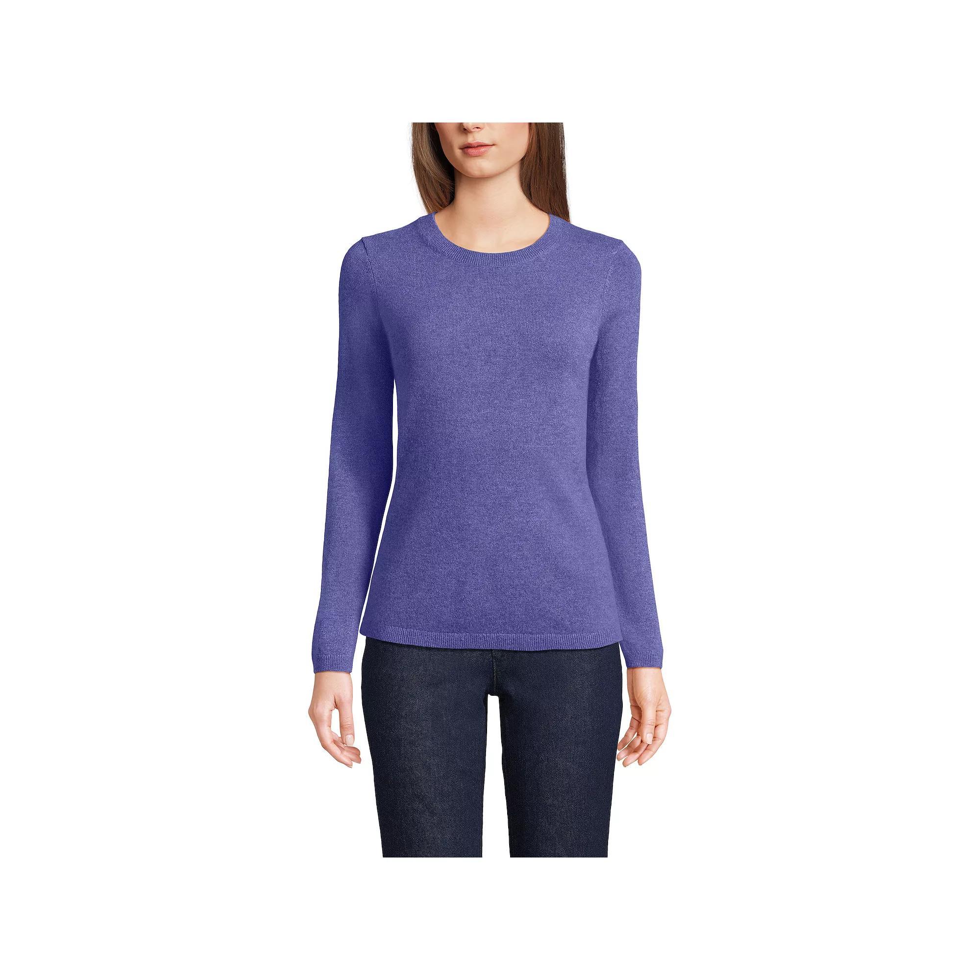 Petite Lands' End Crewneck Cashmere Sweater, Women's,  Product Image