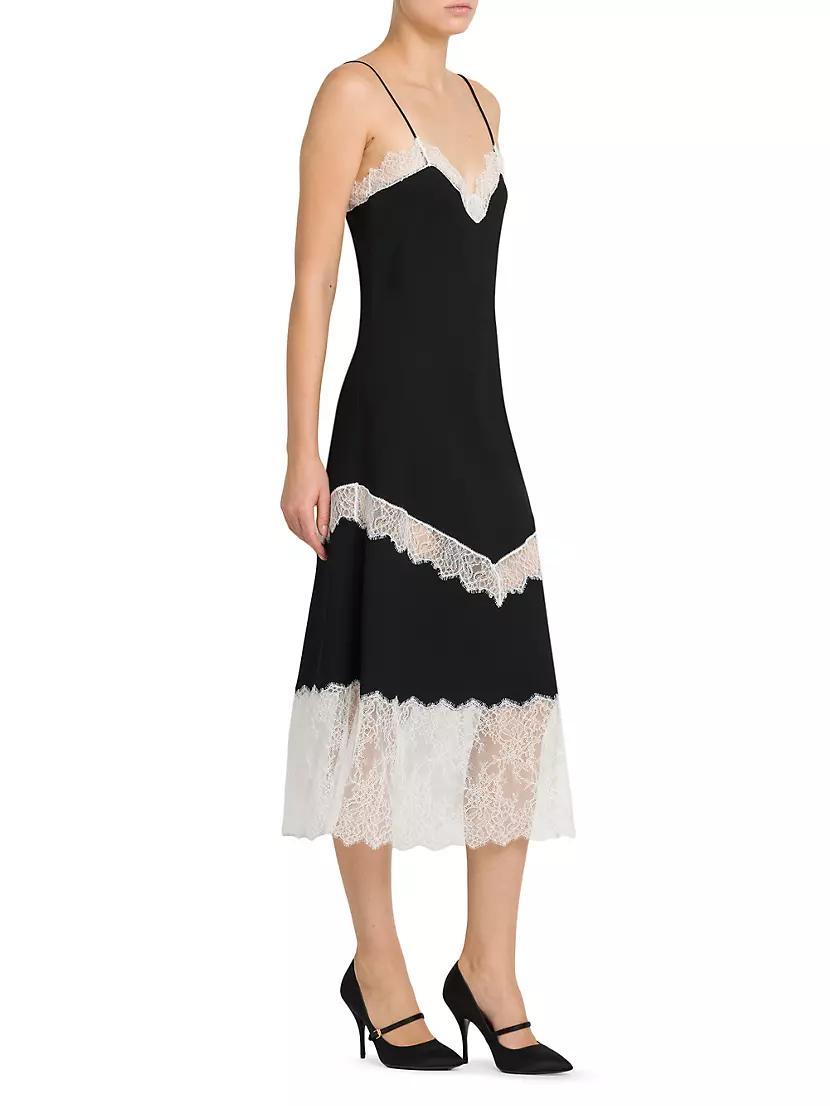 Sleeveless Lace-Embellished Midi-Dress Product Image