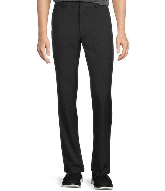Roundtree & Yorke Performance Andrew Straight Fit Flat Front Pants Product Image