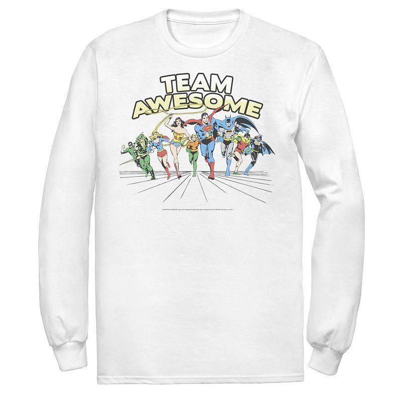 Men's DC Comics Justice League Team Awesome Group Tee, Size: Medium, White Product Image