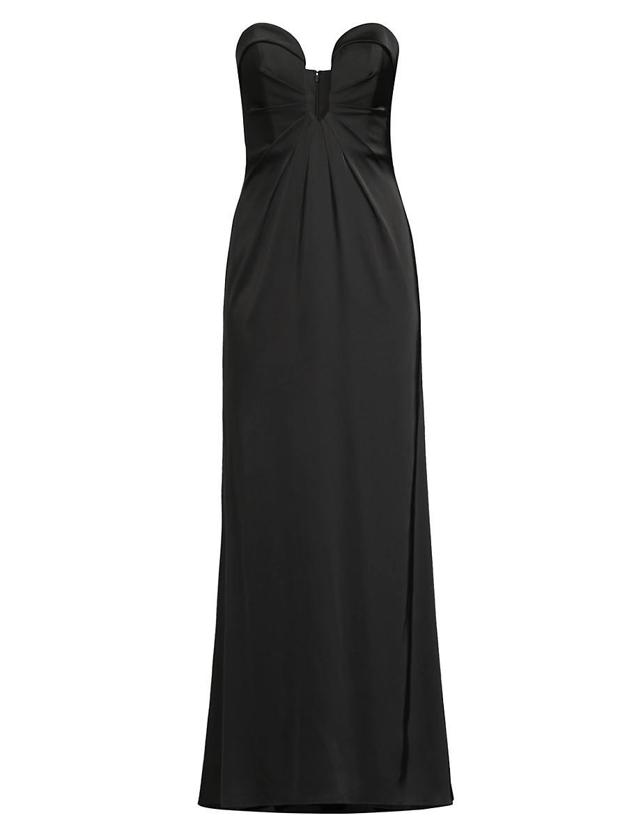 Womens Satin Strapless Gown Product Image