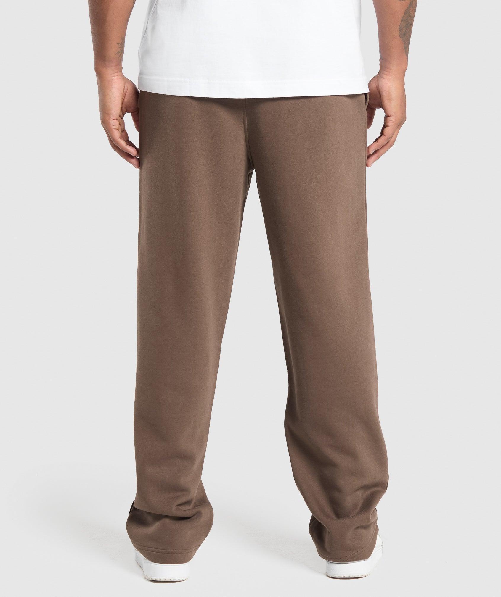 Gymshark Crest Straight Leg Joggers - Walnut Brown Male Product Image