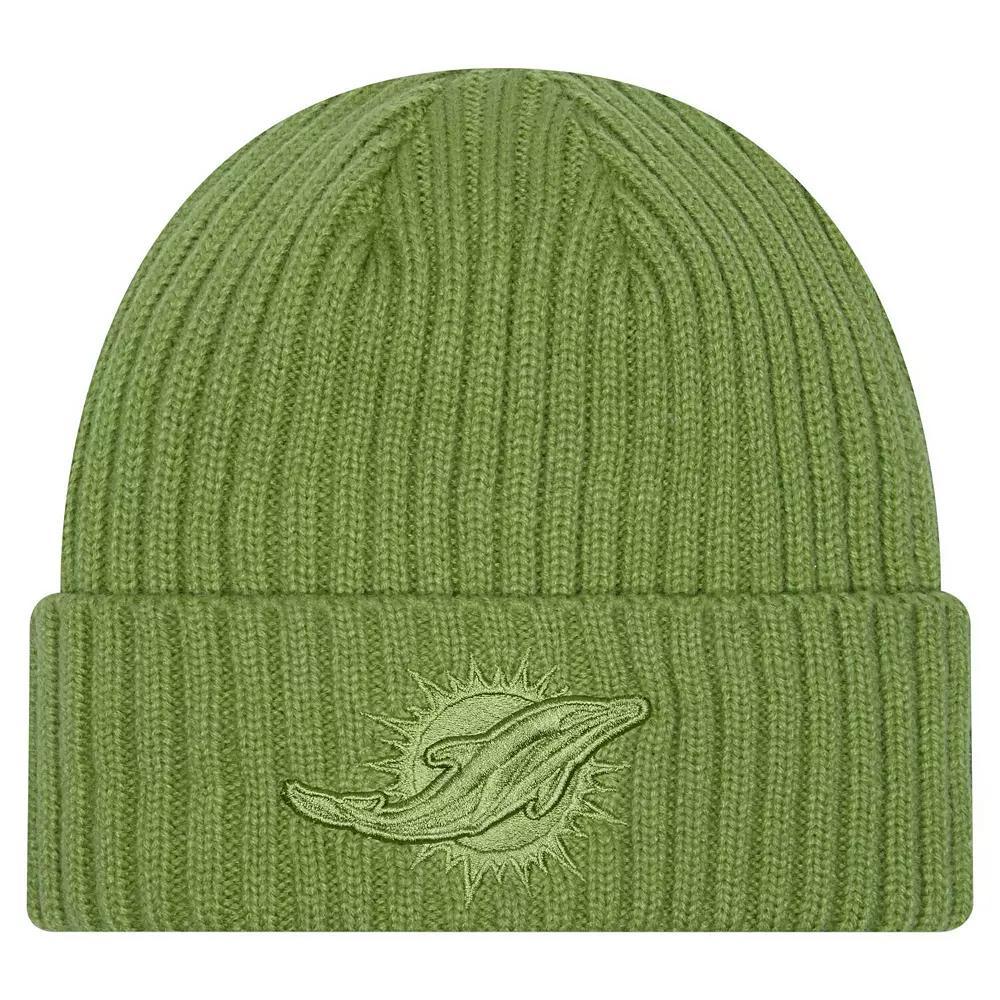 Men's New Era Green Miami Dolphins Color Pack Cuffed Knit Hat Product Image