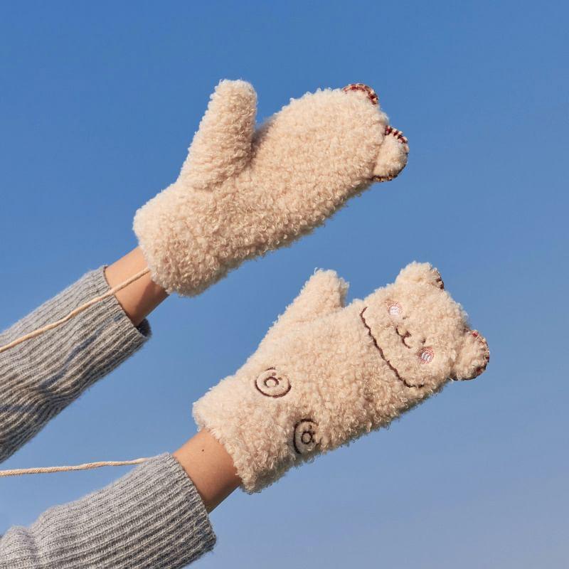 Bear Fleece Mittens Product Image