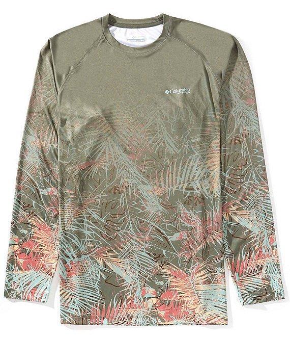 Columbia PFG Performance Super Terminal Tackle Border Circle Long Sleeve T-Shirt Product Image