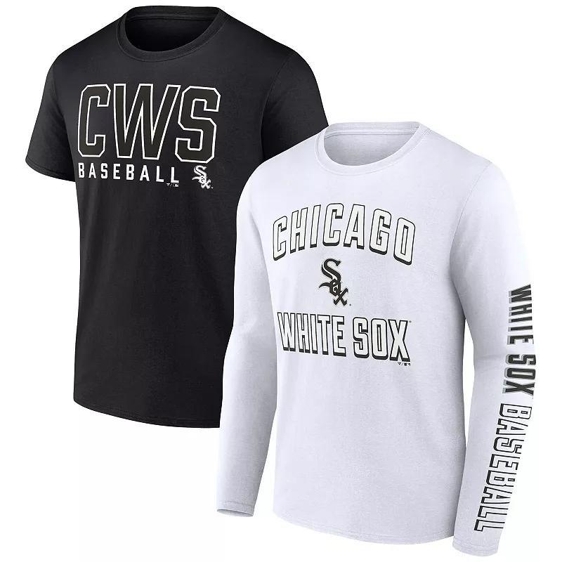 Men's Fanatics Branded Black/White Chicago White Sox Two-Pack Combo T-Shirt Set,  Product Image