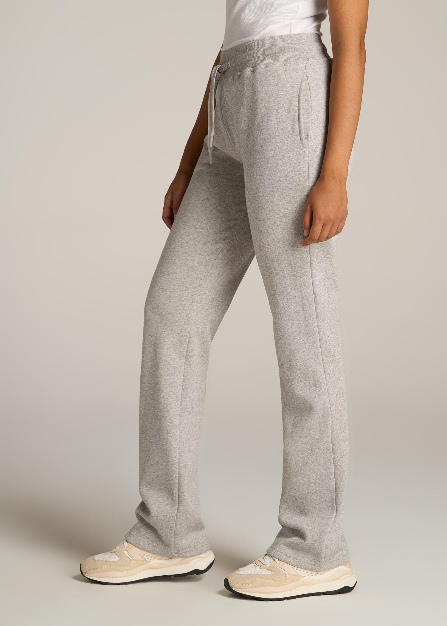 Wearever Fleece Open-Bottom Sweatpants for Tall Women in Black Product Image