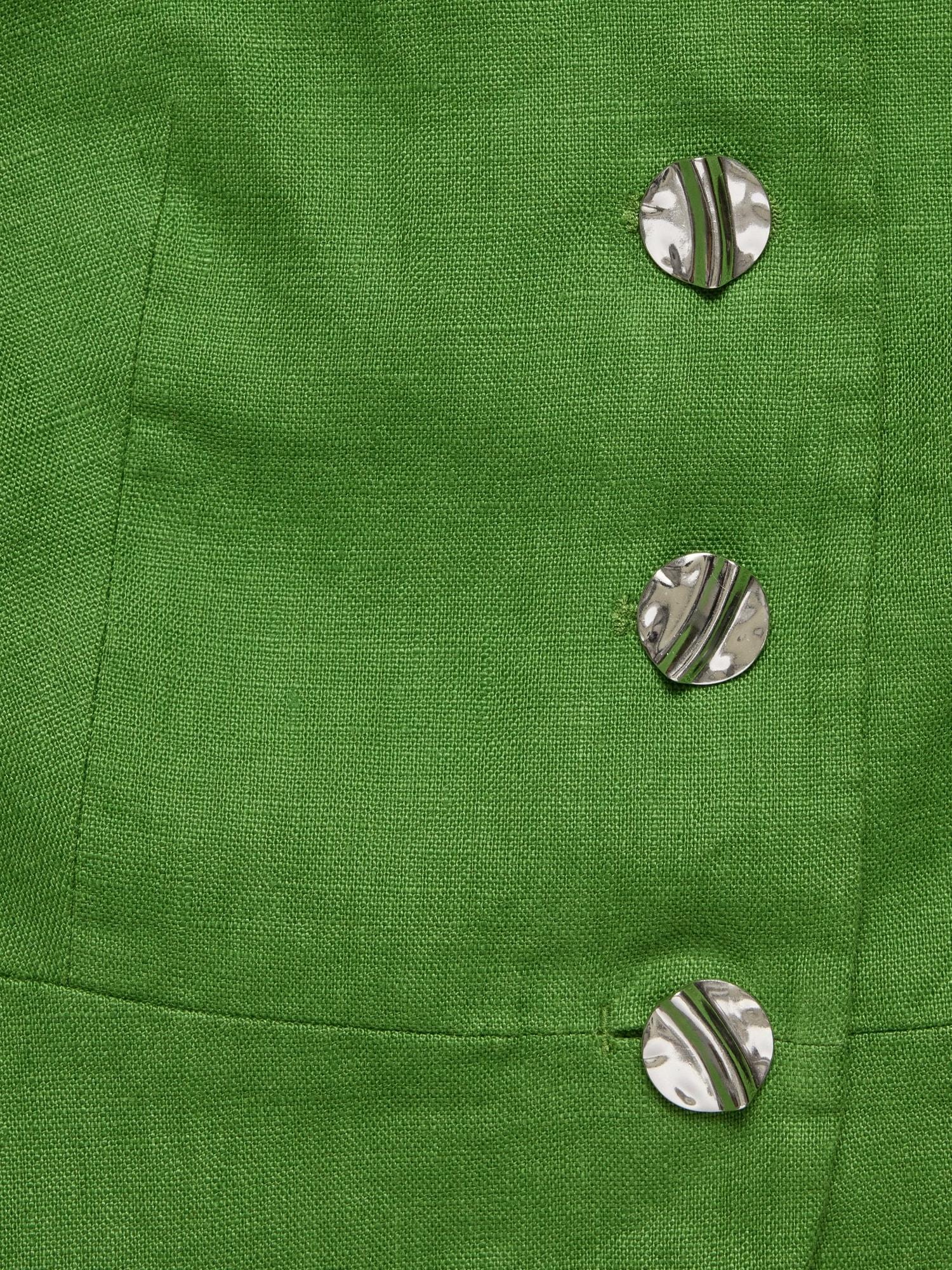 Linen Button-Front Vest Product Image