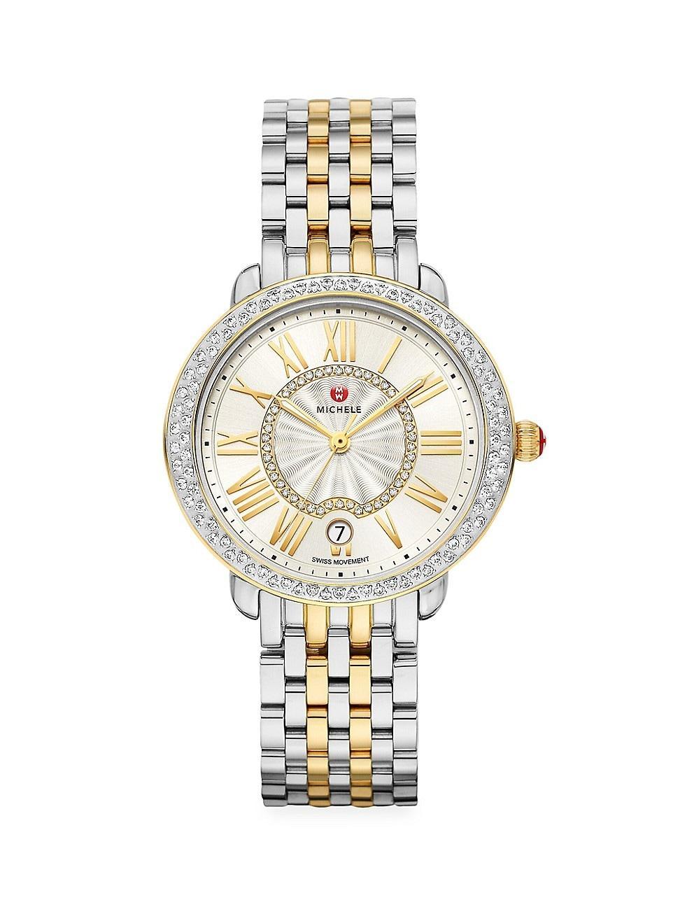 Serein Mid Two-Tone Diamond Watch Product Image