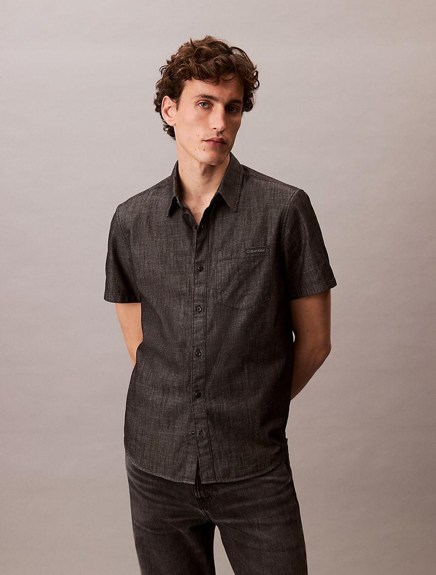 Chambray Short Sleeve Classic Shirt Product Image
