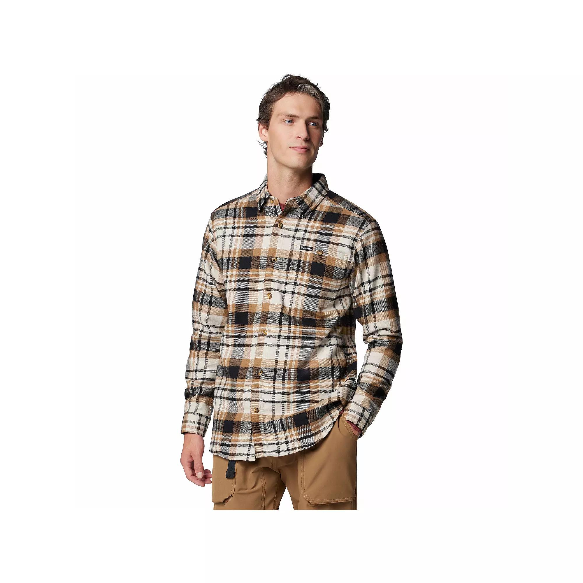 Men's Columbia Pitchstone™ Heavyweight Flannel Shirt, Size: XXL, Delta Product Image