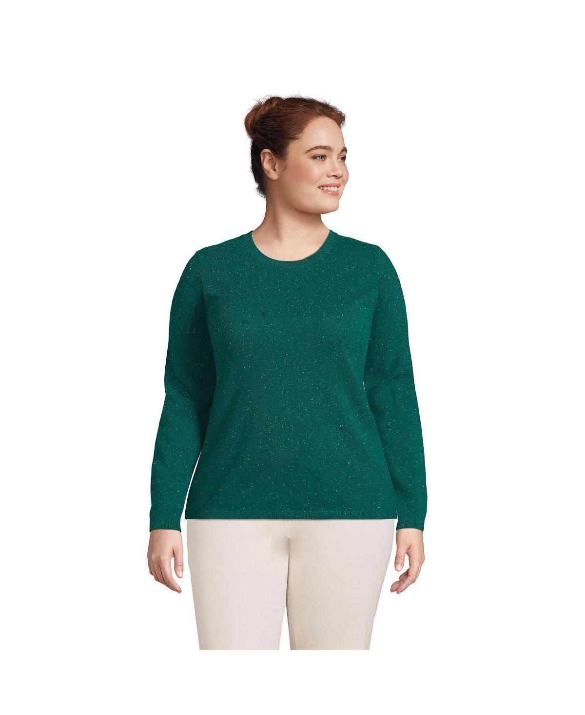 Plus Size Lands End Crewneck Cashmere Sweater, Womens Product Image