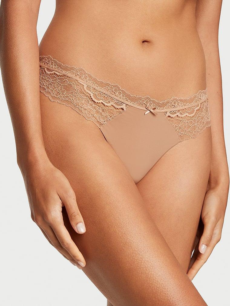 Lace-Trim Thong Panty Product Image