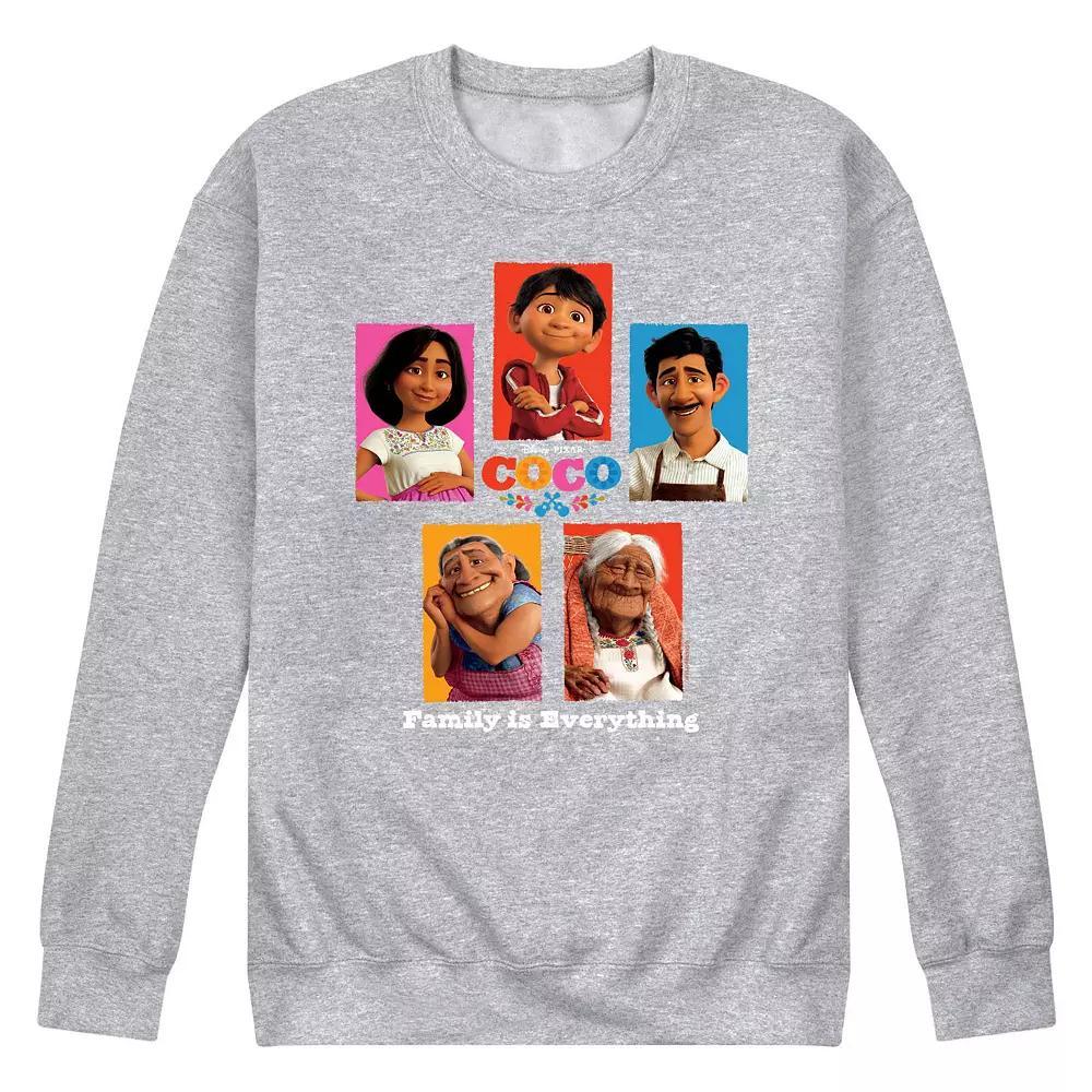 Disney / Pixar's Coco Men's Family Is Everything Fleece Sweatshirt, Size: Medium, Gray Product Image