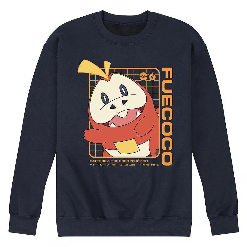 Men's Pokemon Fuecoco Stats Fleece Sweatshirt,  Product Image