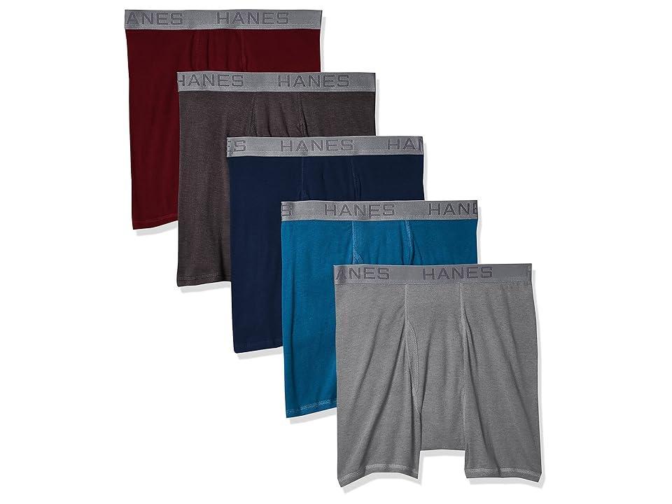 Hanes Ultimate 5-Pack Mens Ringer Style Boxer Brief Underwear Product Image