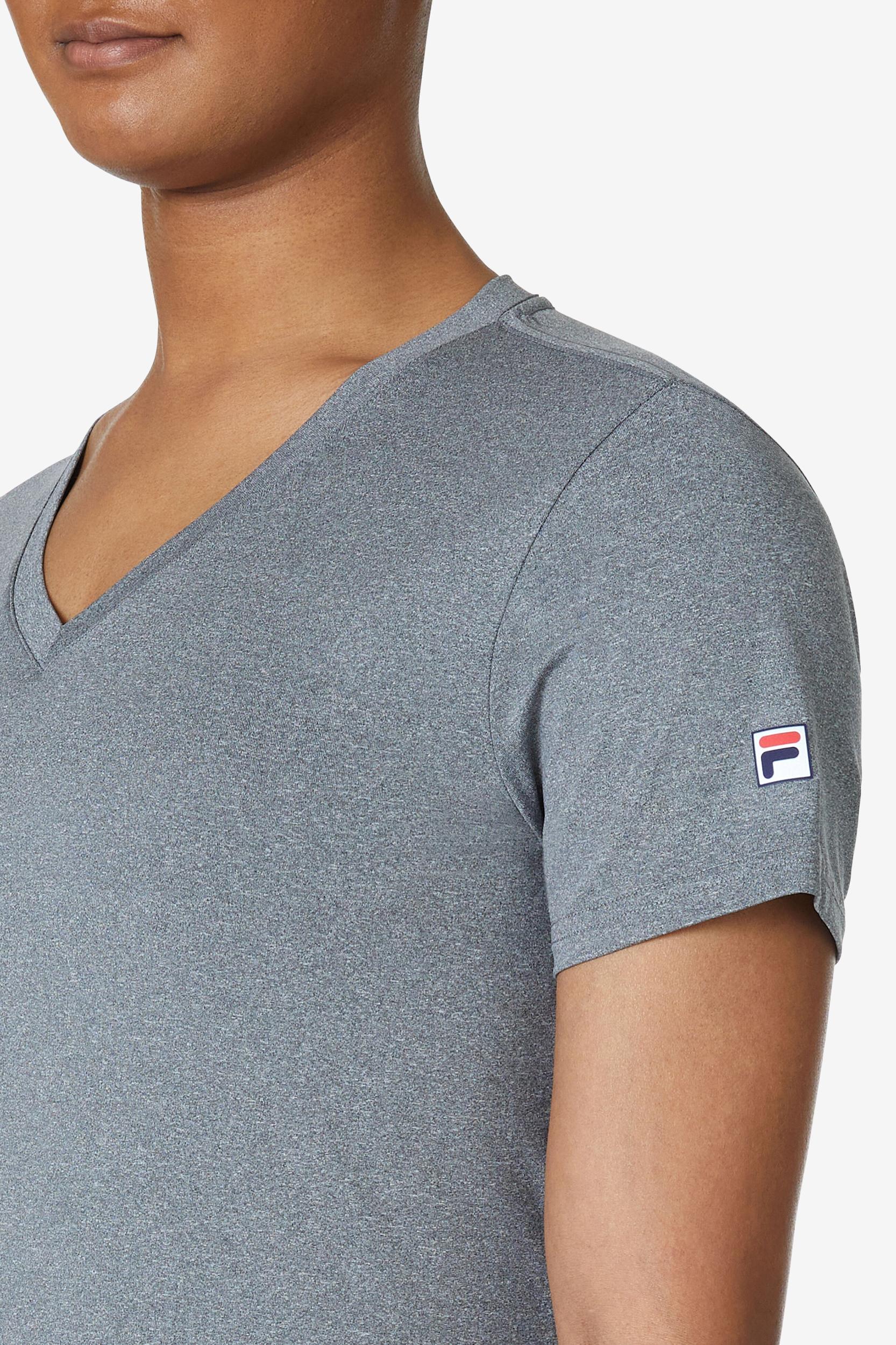 TENNIS SHORT SLEEVE V-NECK TOP Product Image