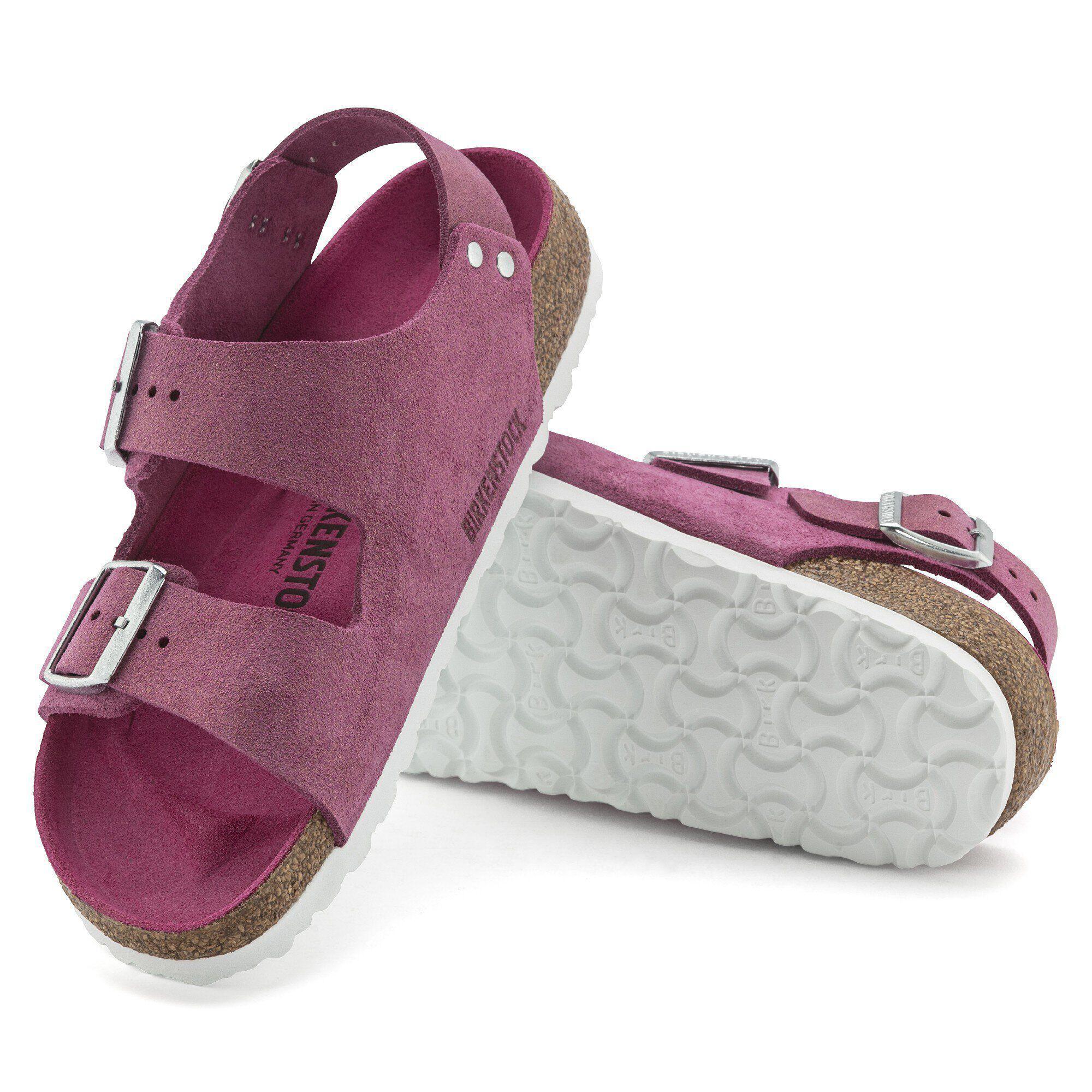 Milano Suede Leather Shimmering Fuchsia Product Image