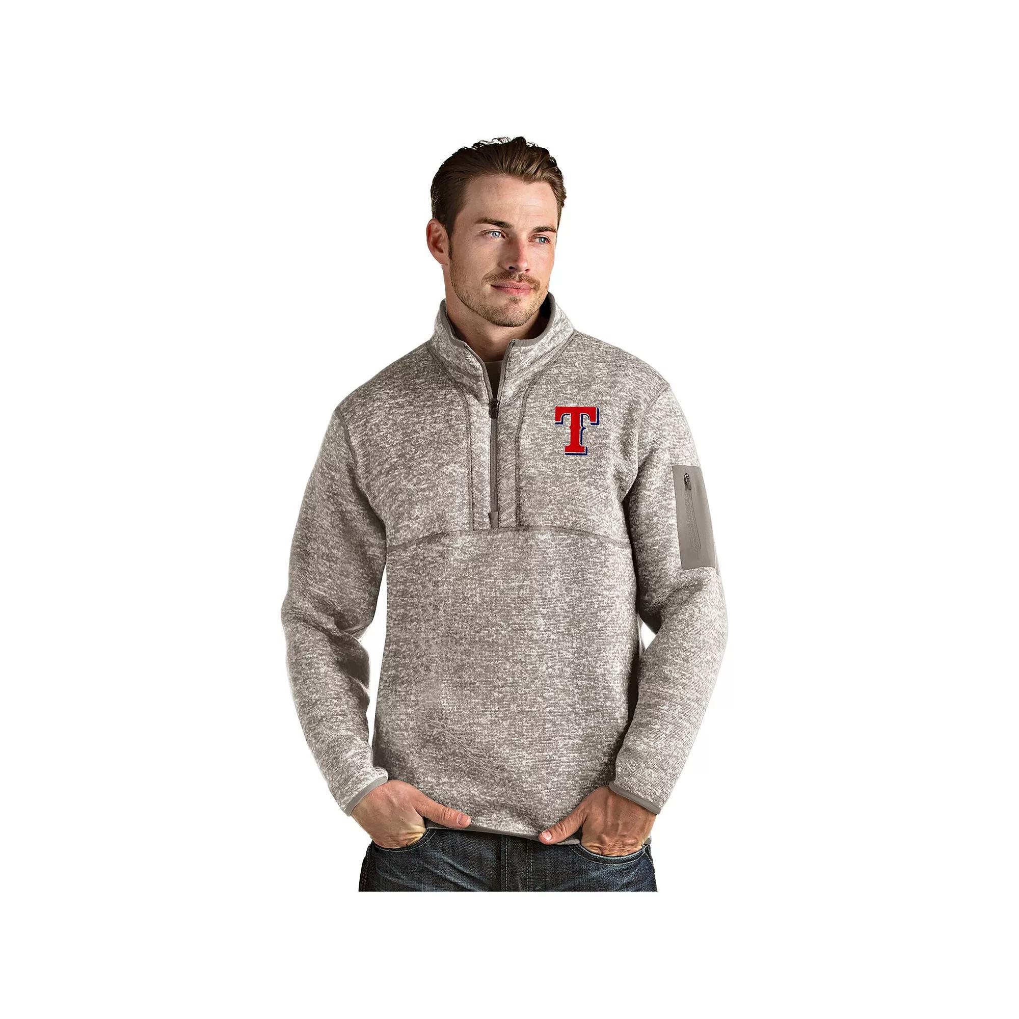 Men's Texas Rangers 1/4 Zip Pullover Sweater, Size: XXL, Beige Product Image