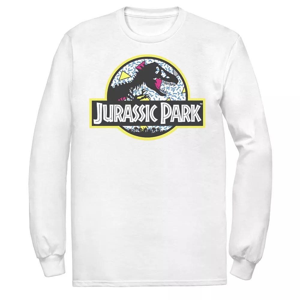 Men's Jurassic Park Blue Retro Classic Icon Tee,  Product Image