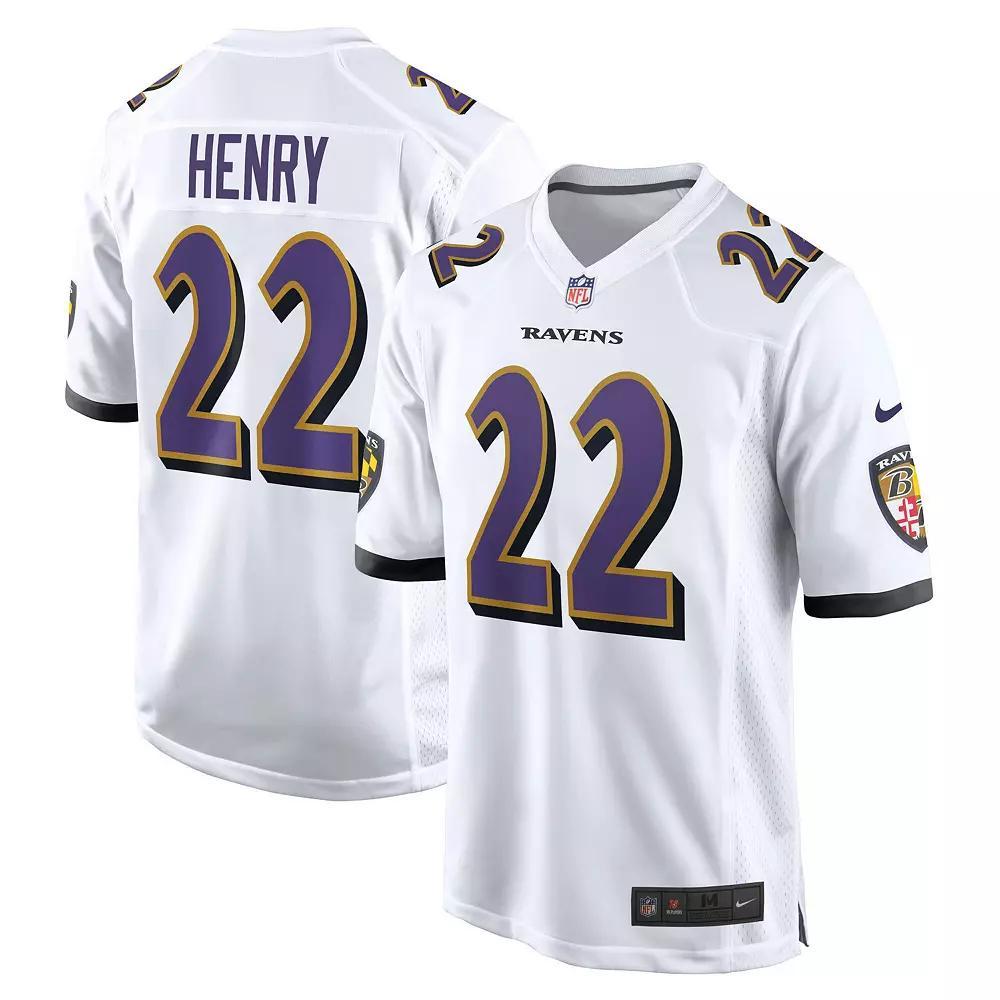 Men's Nike Derrick Henry White Baltimore Ravens White Game Jersey,  Product Image