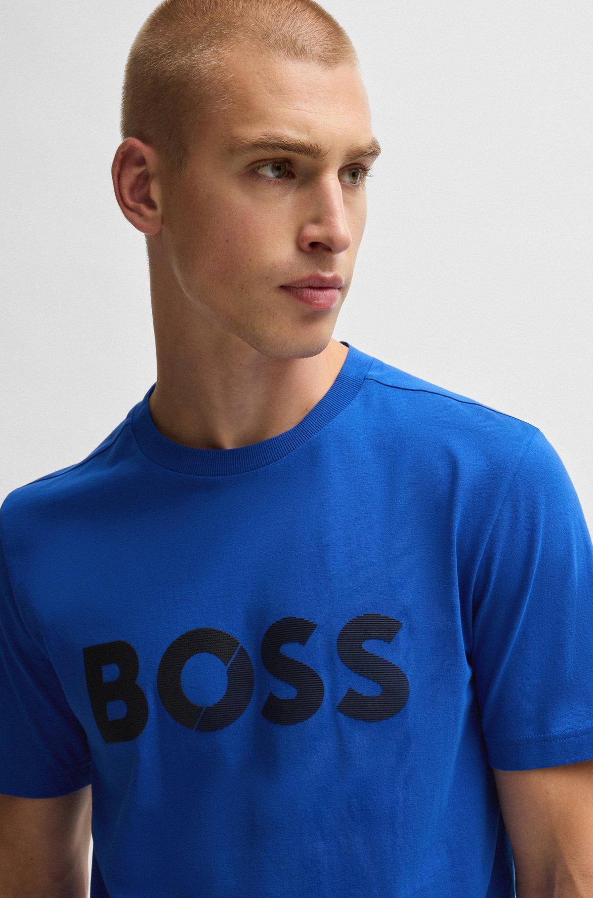 Cotton-jersey T-shirt with large logo Product Image