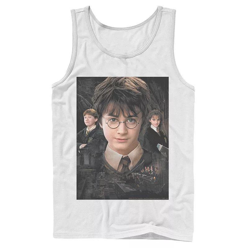 Men's Harry Potter Chamber Of Secrets Harry Ron Hermione Poster Graphic Tank Top,  Product Image