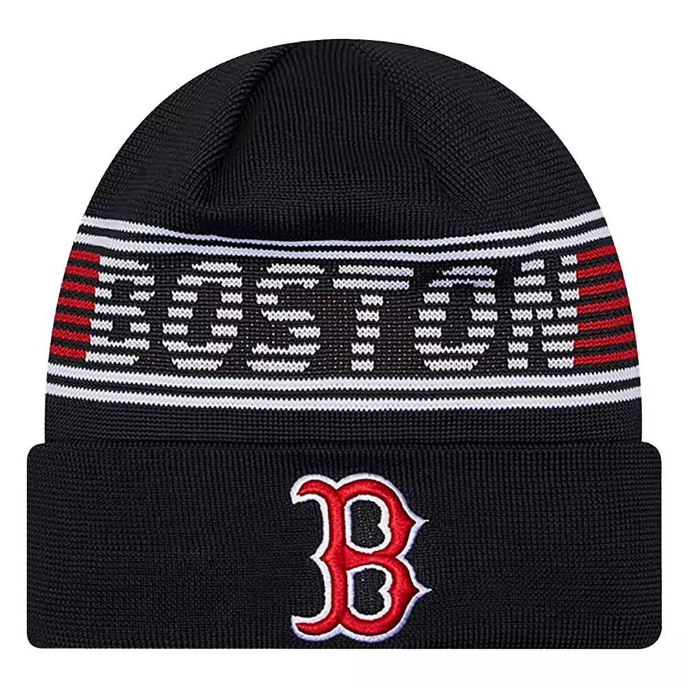Men's New Era  Navy Boston Red Sox Authentic Collection Cuffed Knit Hat, Blue Product Image