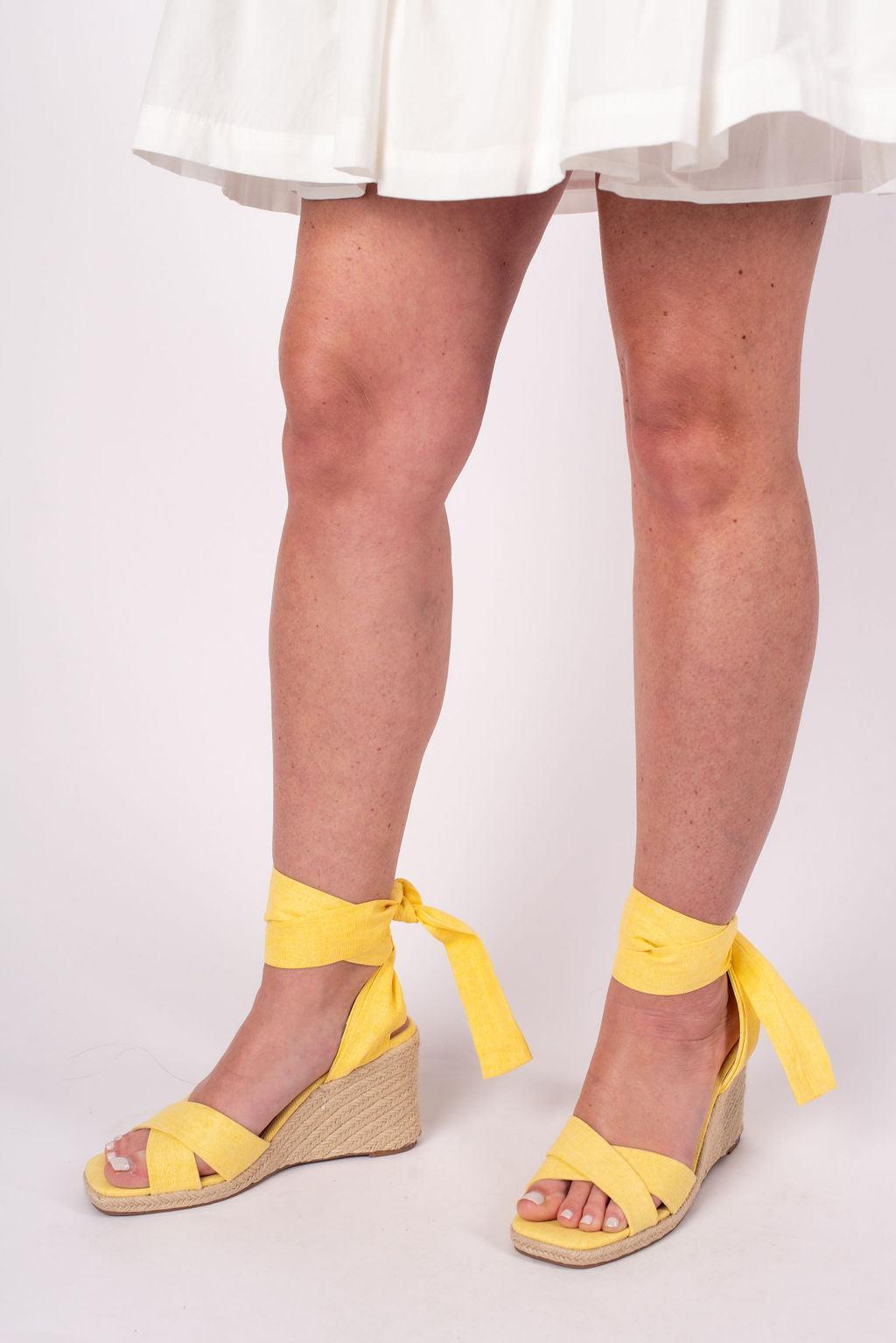 Bonaire Wedge Sandal - Yellow Product Image