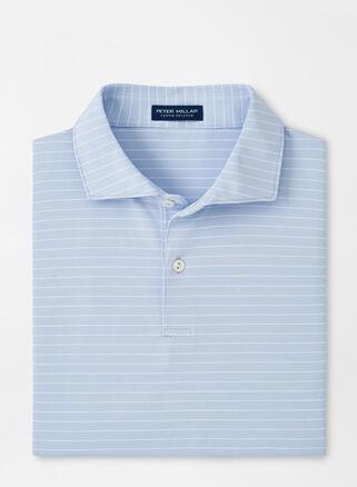 Peter Millar Mens Duet Performance Jersey Polo | Color: Moon Mist | Size: S Product Image