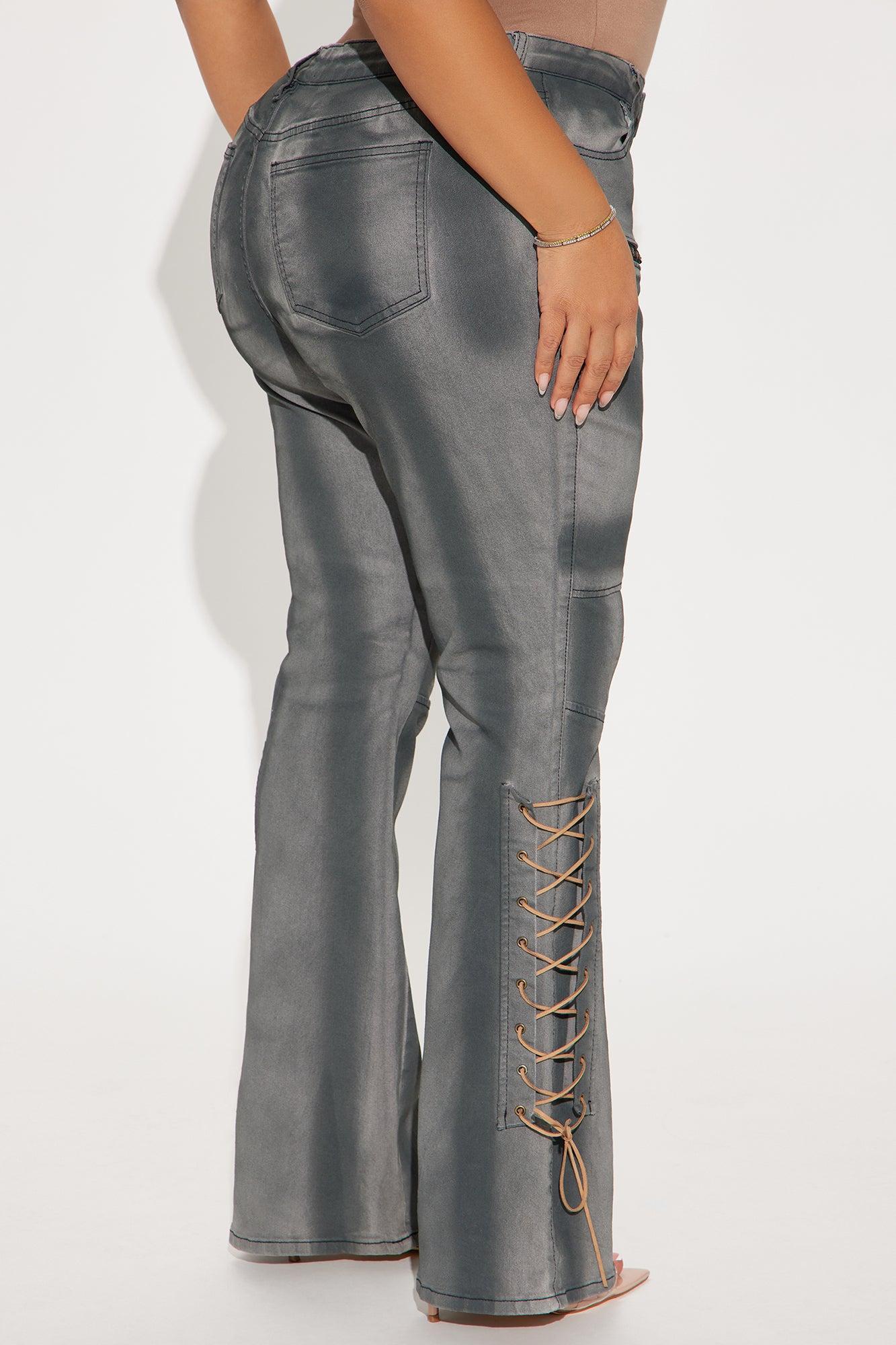 Take My Word Flare Pant - Charcoal Product Image