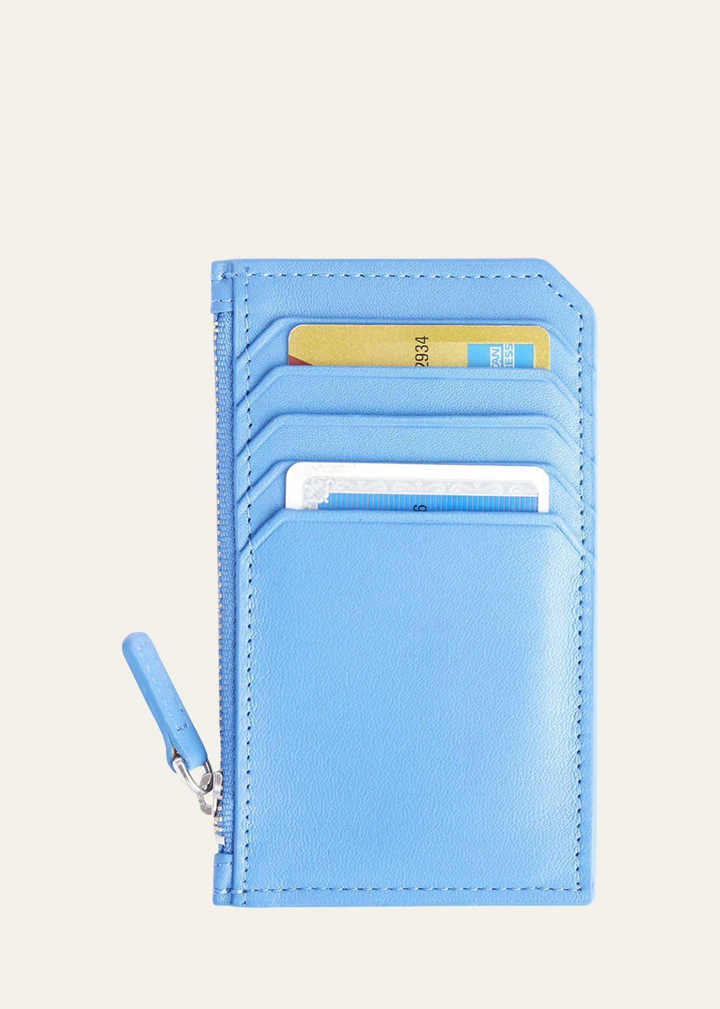 Womens Zip Leather Card Wallet Product Image