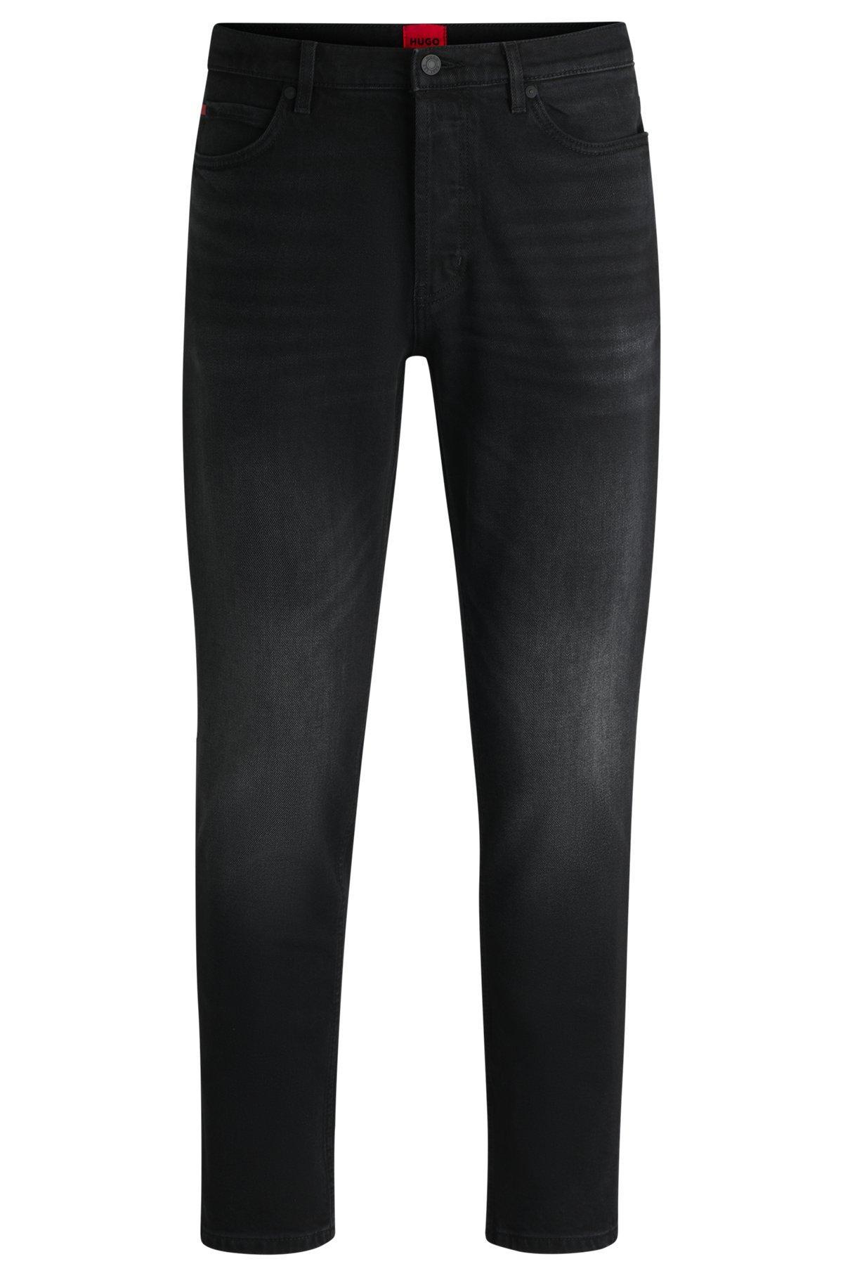 Tapered-fit jeans in black-black stretch denim Product Image