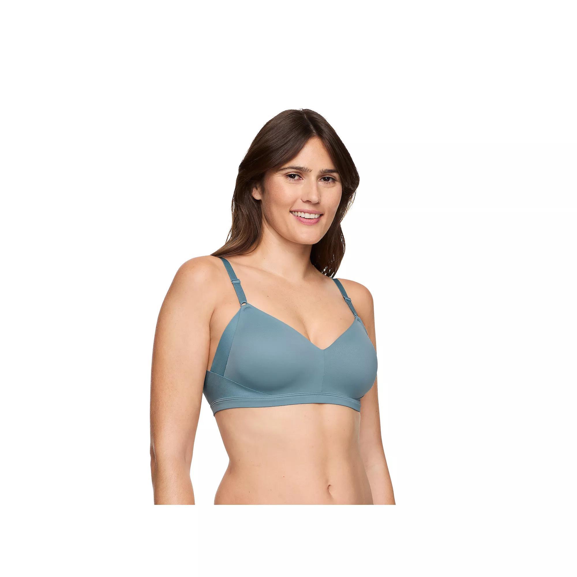 Warners No Side Effects® Underarm and Back-Smoothing Comfort Wireless Lift T-Shirt Bra RN2231A, Women's, Size: Large, Grey Product Image