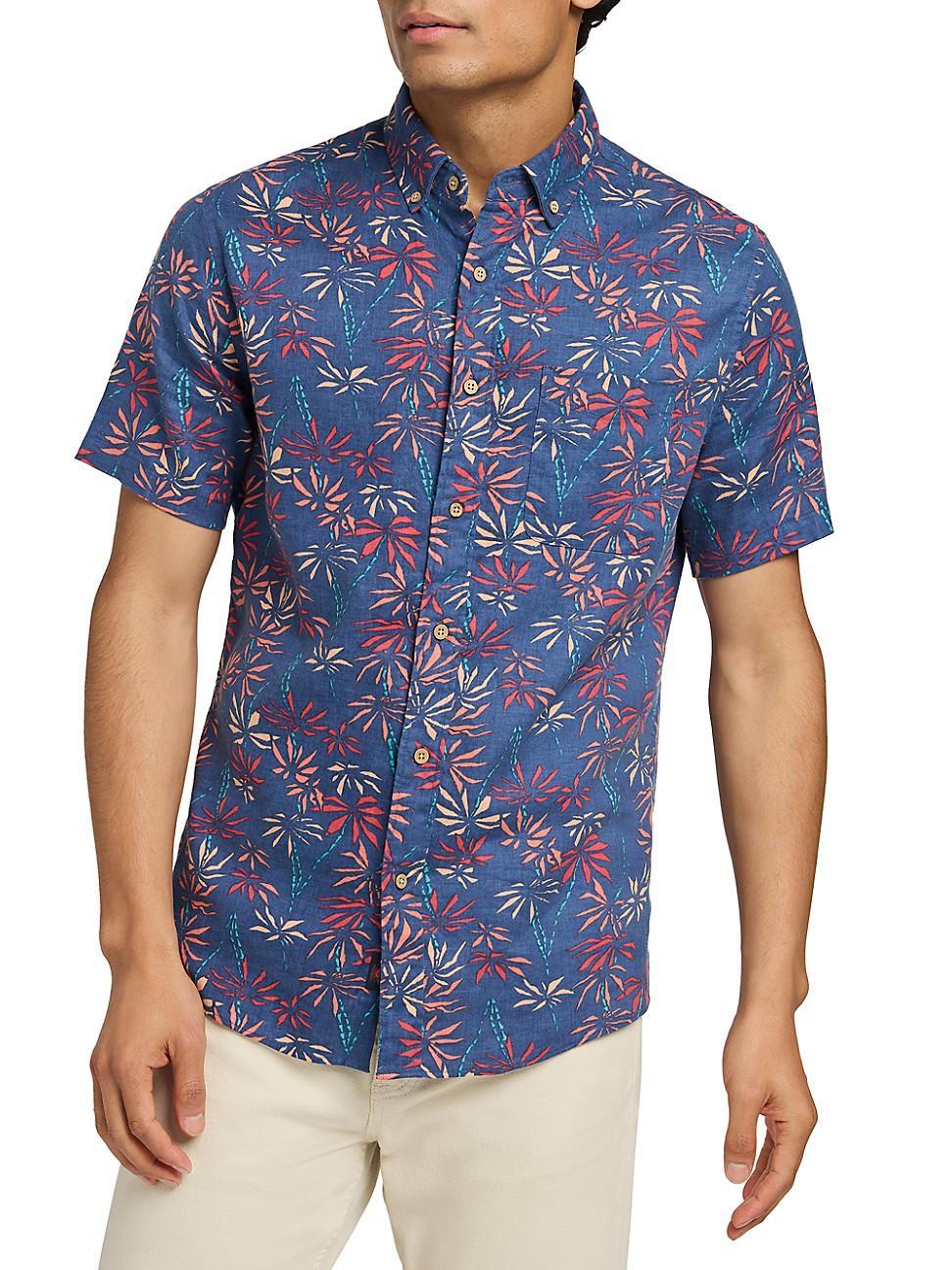 Mens Breeze Graphic Button-Down Shirt Product Image