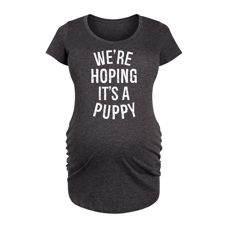 Maternity Were Hoping Its A Puppy Graphic Tee, Womens Product Image