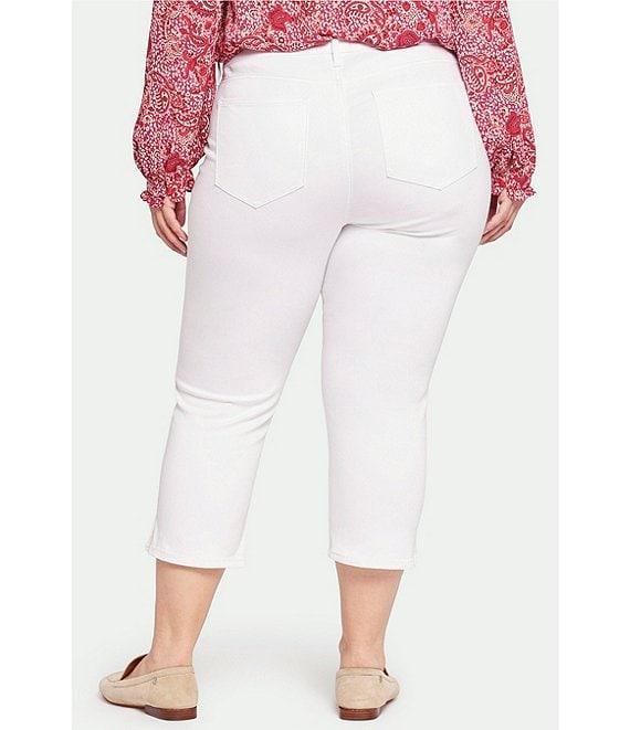 NYDJ Plus Size Chloe Side Slit Hem Capri Denim Jeans Product Image
