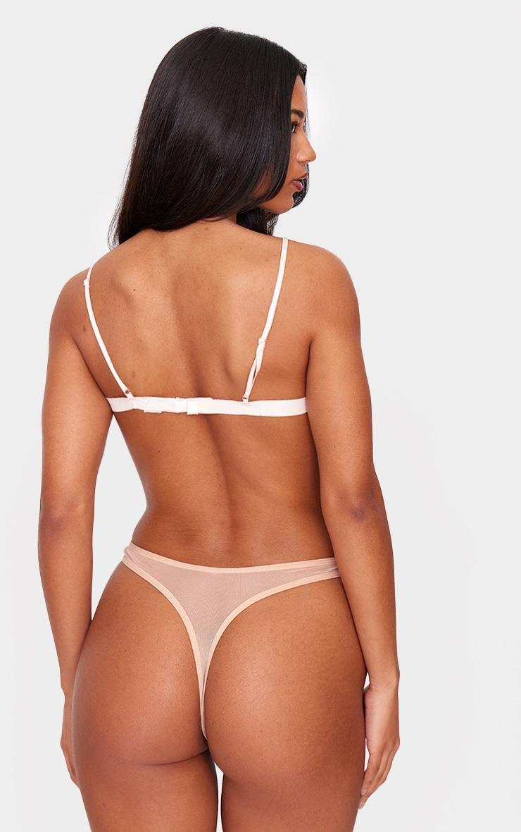 Nude Mesh Basic Thong Product Image