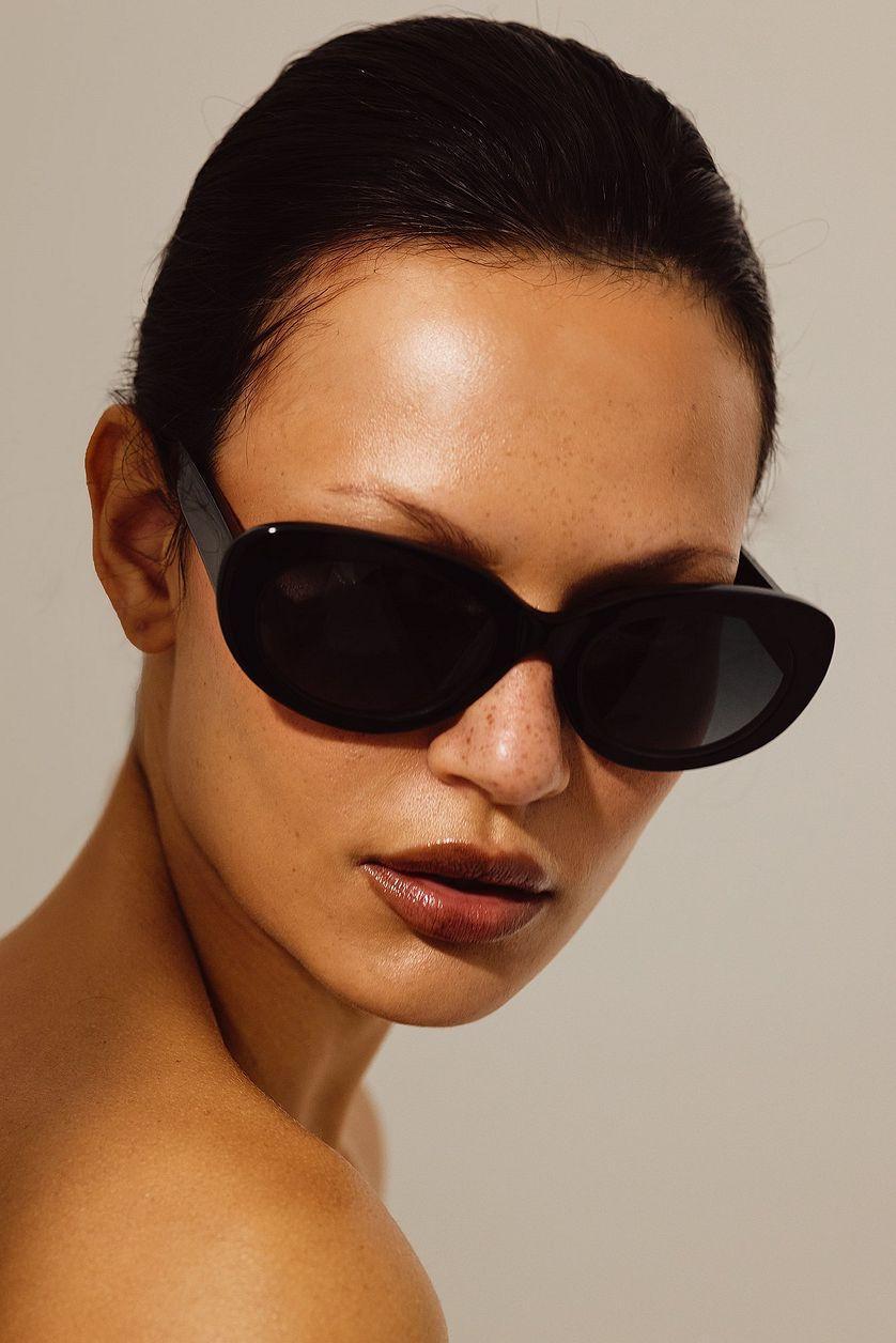 Oval Frame Acetate Sunglasses Product Image