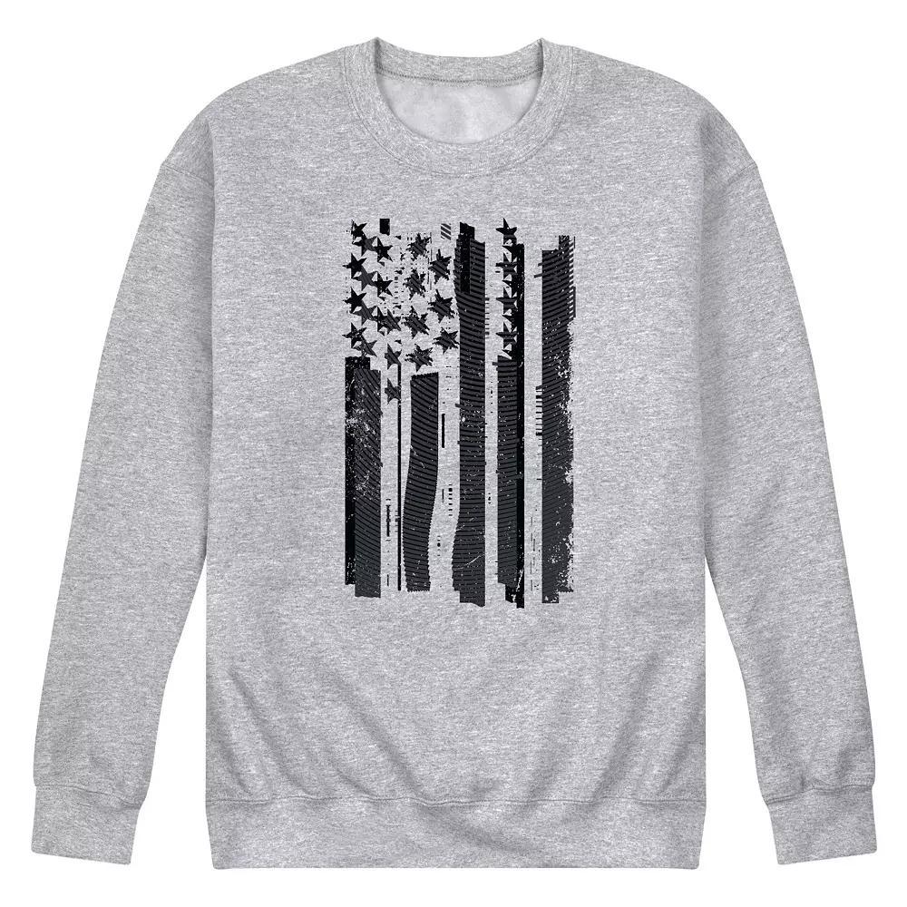 Men's Glitched Freedom Sweatshirt, Size: Medium, Gray Product Image