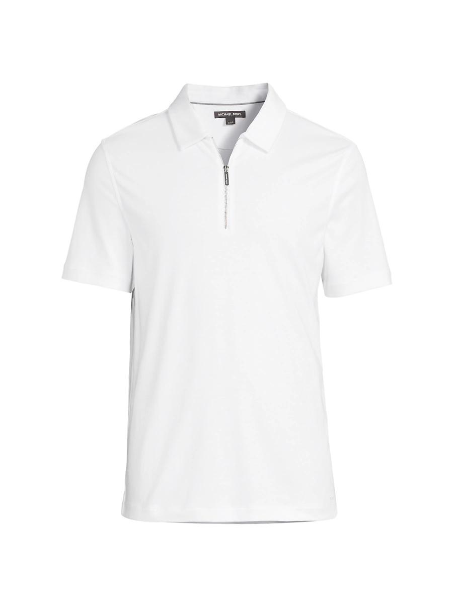 Mens Sleek Interlock Zip Polo Shirt Product Image