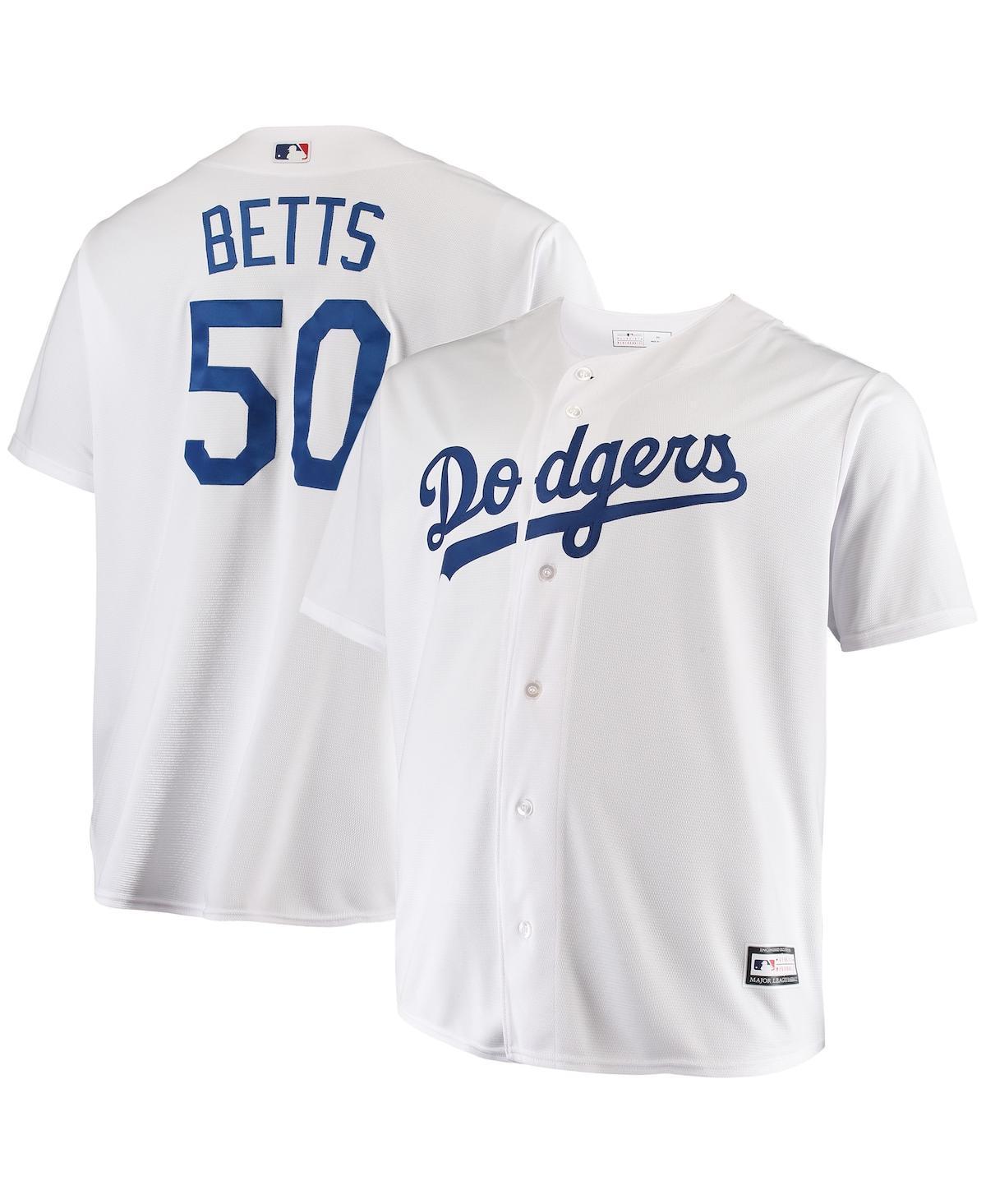 Men's Mookie Betts White Los Angeles Dodgers Big & Tall Replica Player Jersey, Size: XLT Product Image